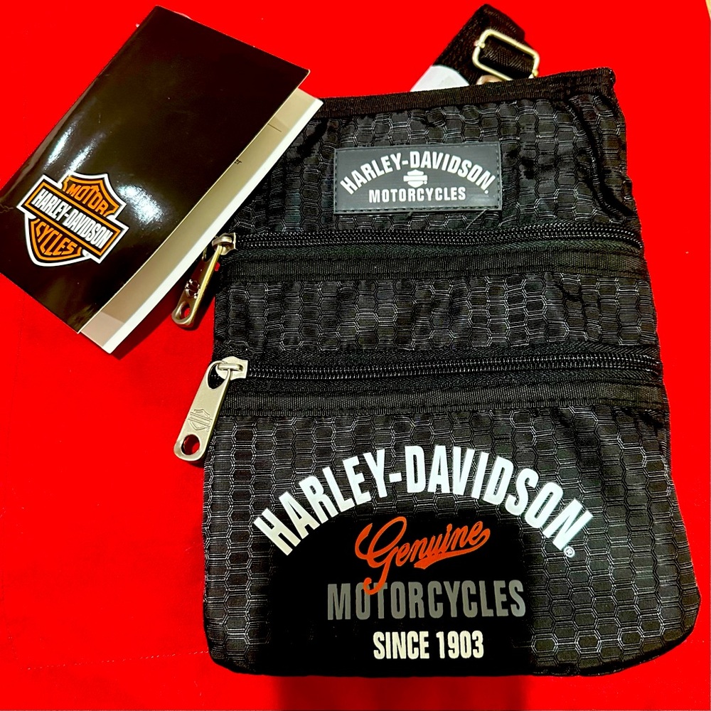 Harley-Davidson Women's Heather Black X-Body Cross-Body Crossbody Sling Purse